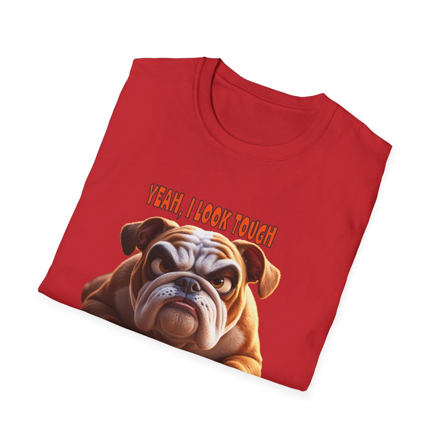 Funny Grumpy Bulldog T-Shirt - Perfect Gift for Dog Lovers - "I look Tough"