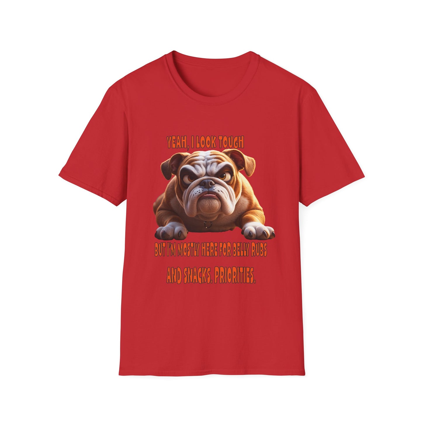 Funny Grumpy Bulldog T-Shirt - Perfect Gift for Dog Lovers - "I look Tough"