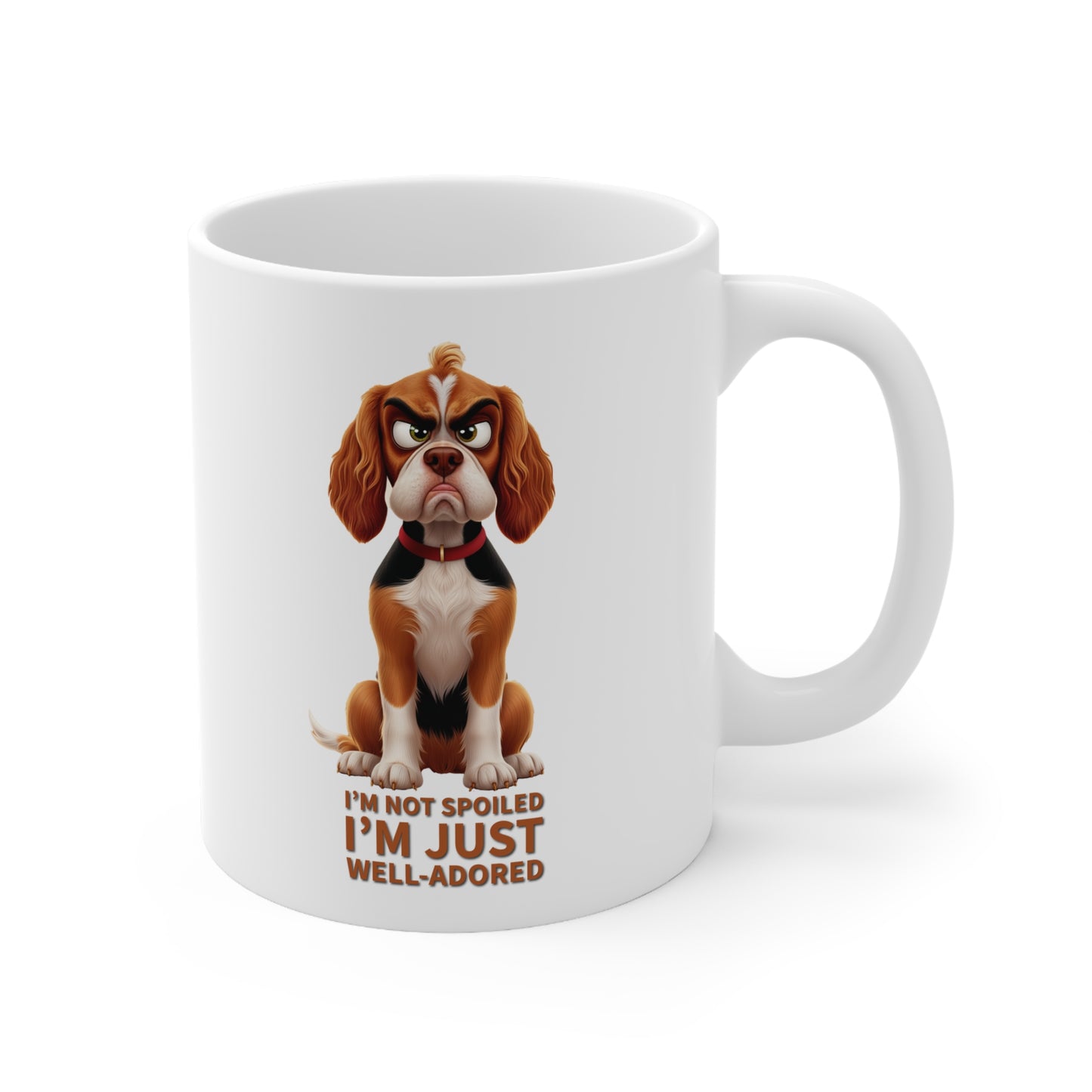 Mug Cocker Spaniel with 'Tude I'm Not Spoiled White Ceramic 11oz