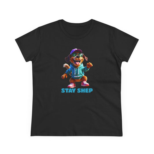 Street Shep Dog Tee, Casual Women's Shirt, Gift for Dog and Animal Lovers, Fun Everyday Wear, Cute Summer Top, Animal Lover Tee, Unique Fashion