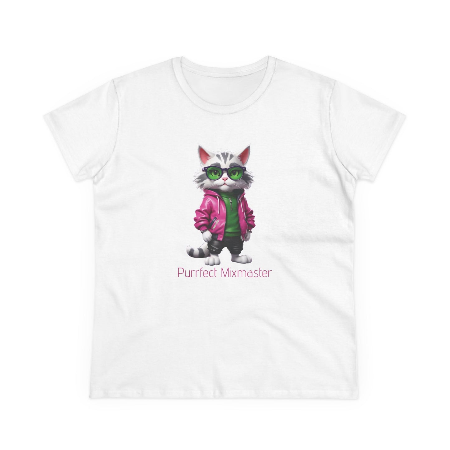 Meowtrix Cool Cat Tee, Casual Women's Shirt, Gift for Cat and Animal Lovers, Fun Everyday Wear, Cute Summer Top, Animal Lover Tee, Unique Fashion