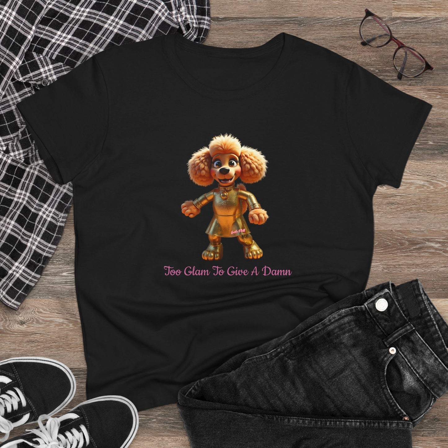 Sasha Fluff Cute Dog Tee, Casual Women's Shirt, Gift for Dog and Animal Lovers, Fun Everyday Wear, Cute Summer Top, Animal Lover Tee, Unique Fashion