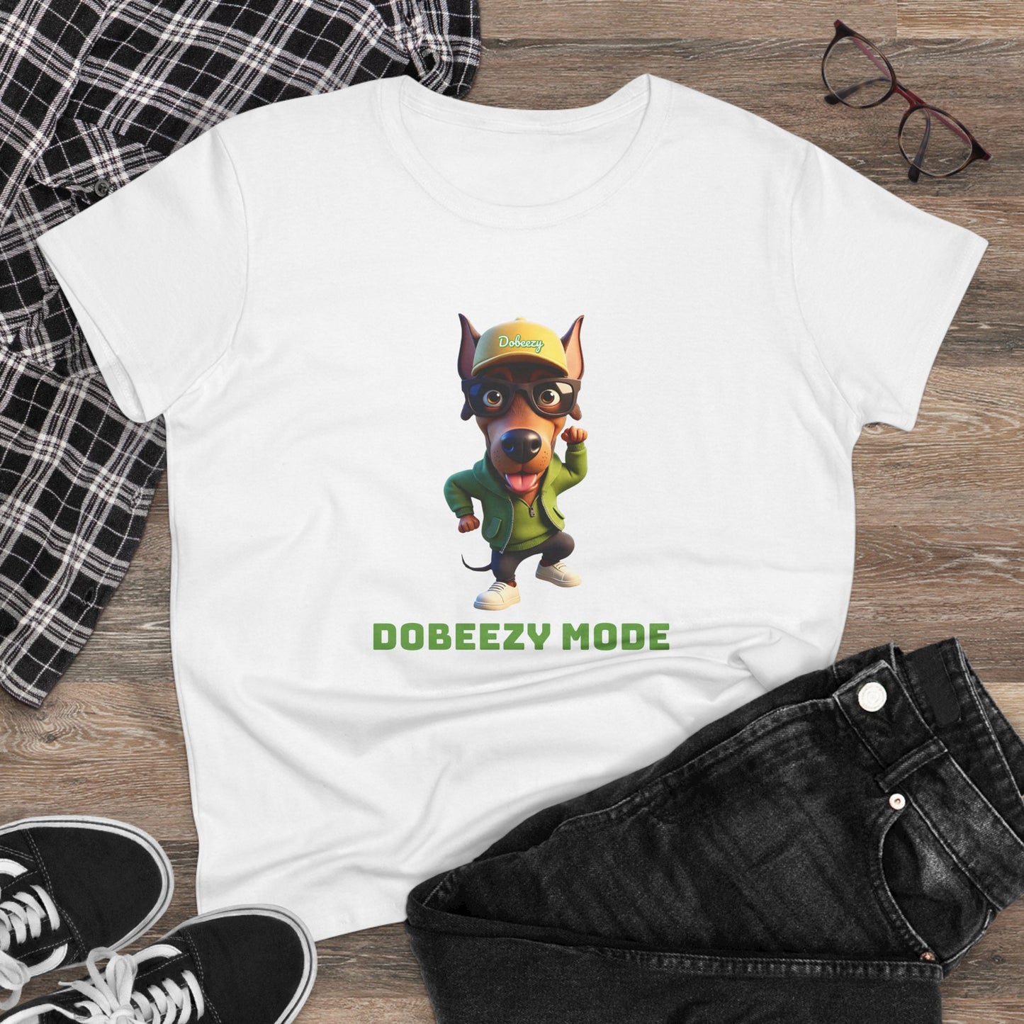 DOBEEZY Tee, Casual Women's Shirt, Gift for Doberman and Dog Lovers, Fun Everyday Wear, Cute Summer Top, Animal Lover Tee, Unique Fashion