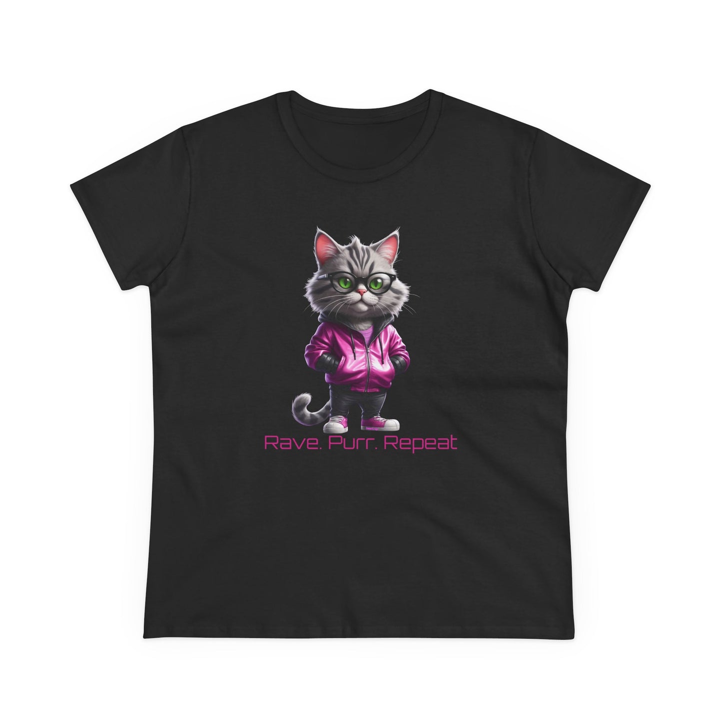 BEATNIP Cool CatTee, Casual Women's Shirt, Gift for Cat and Animal Lovers, Fun Everyday Wear, Cute Summer Top, Animal Lover Tee, Unique Fashion