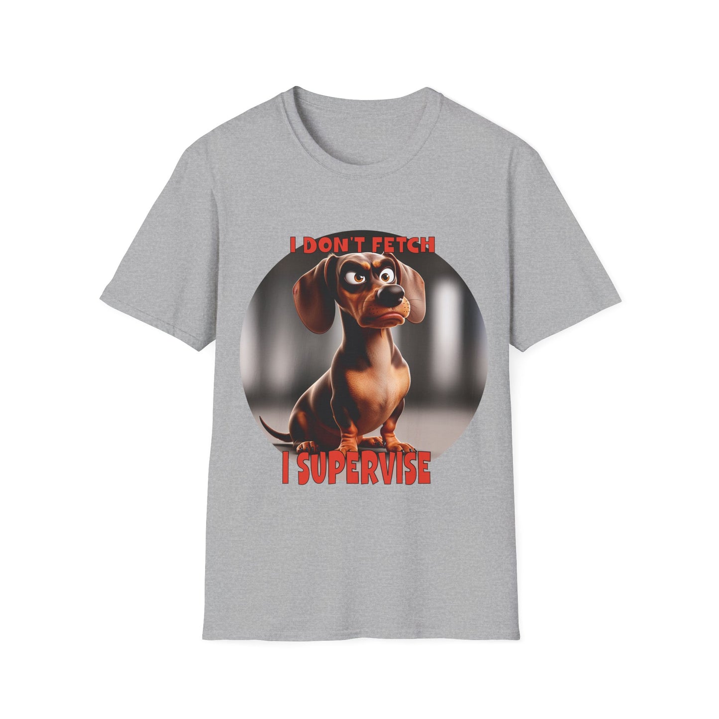 Dachshunds with TUDE! Dogs with TUDE! - I Dont Fetch! - Premium Unisex Crewneck T-shirt