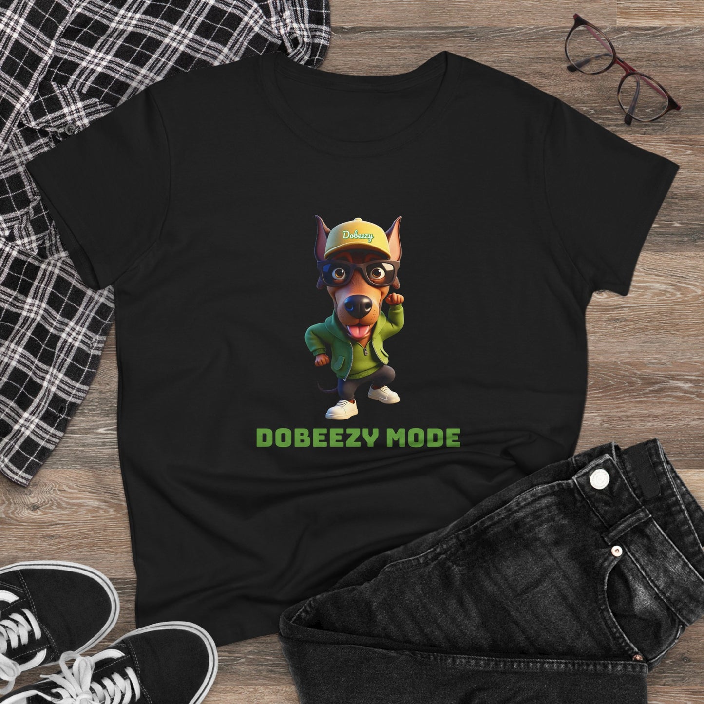 DOBEEZY Tee, Casual Women's Shirt, Gift for Doberman and Dog Lovers, Fun Everyday Wear, Cute Summer Top, Animal Lover Tee, Unique Fashion