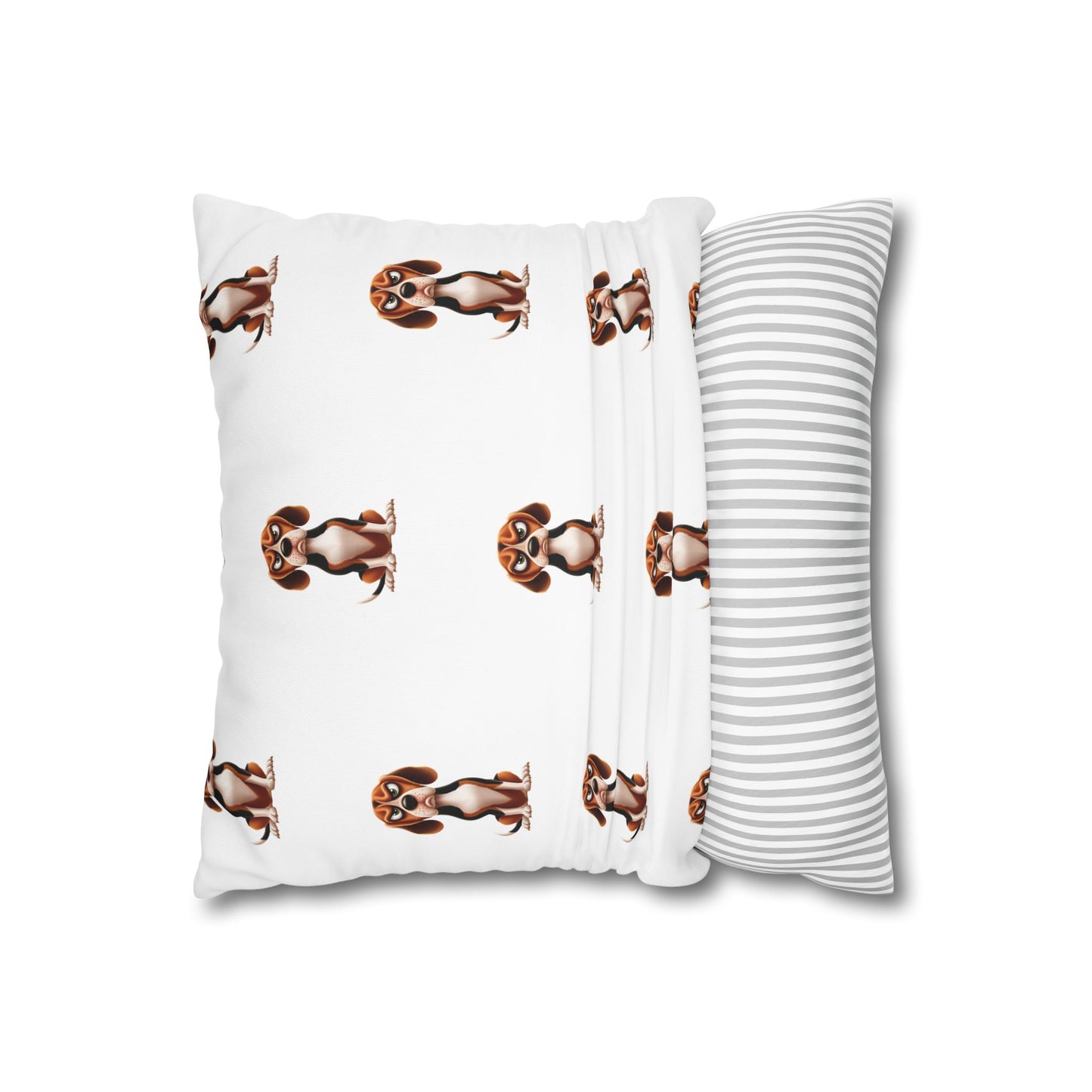 Square Pillowcase Beagles with Tude Design - "You need space!"