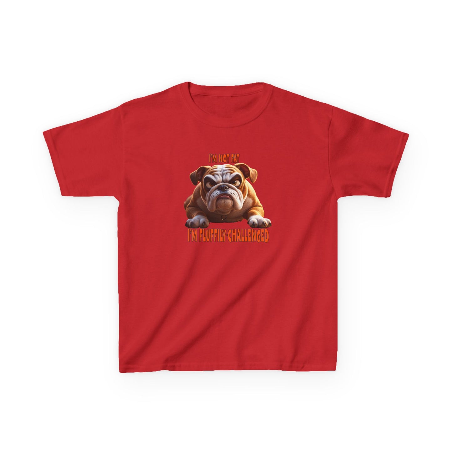 I'm not fat I'm Fluffily challenged! Bulldog Kids Funny Tee