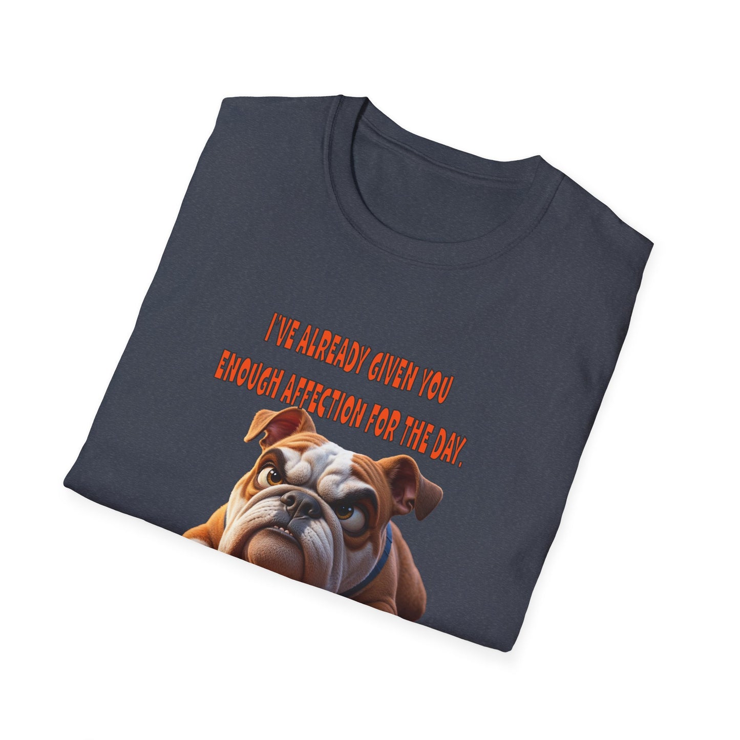 Funny Grumpy Bulldog T-Shirt - Perfect Gift for Dog Lovers - Don't Push It!