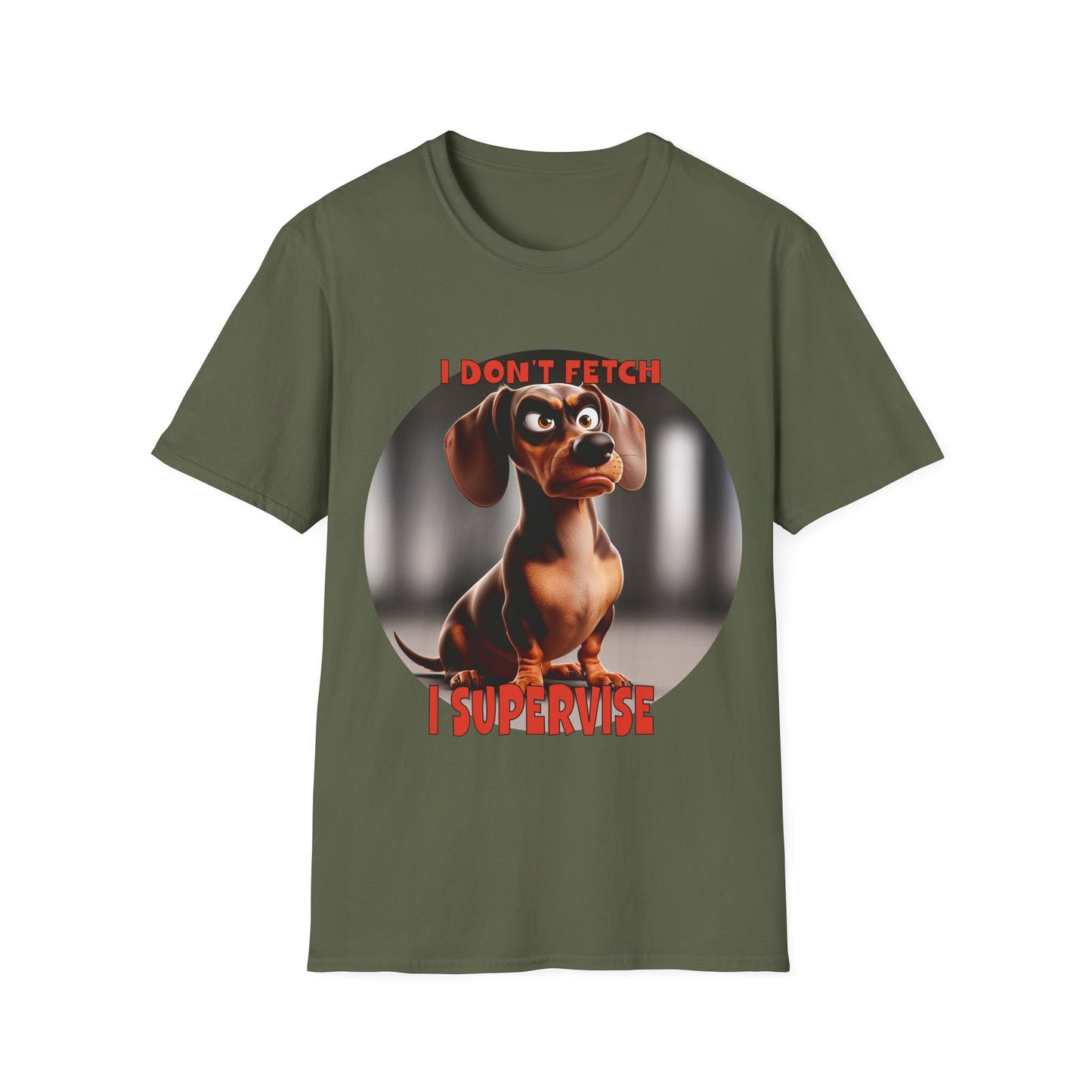 Dachshunds with TUDE! Dogs with TUDE! - I Dont Fetch! - Premium Unisex Crewneck T-shirt