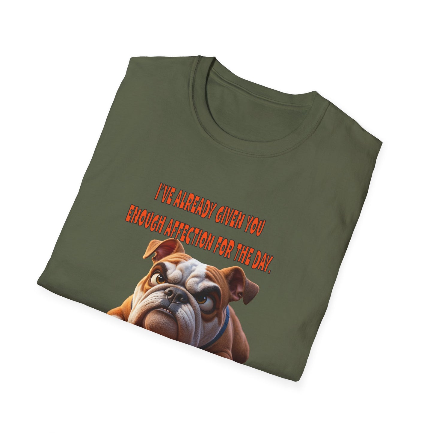 Funny Grumpy Bulldog T-Shirt - Perfect Gift for Dog Lovers - Don't Push It!