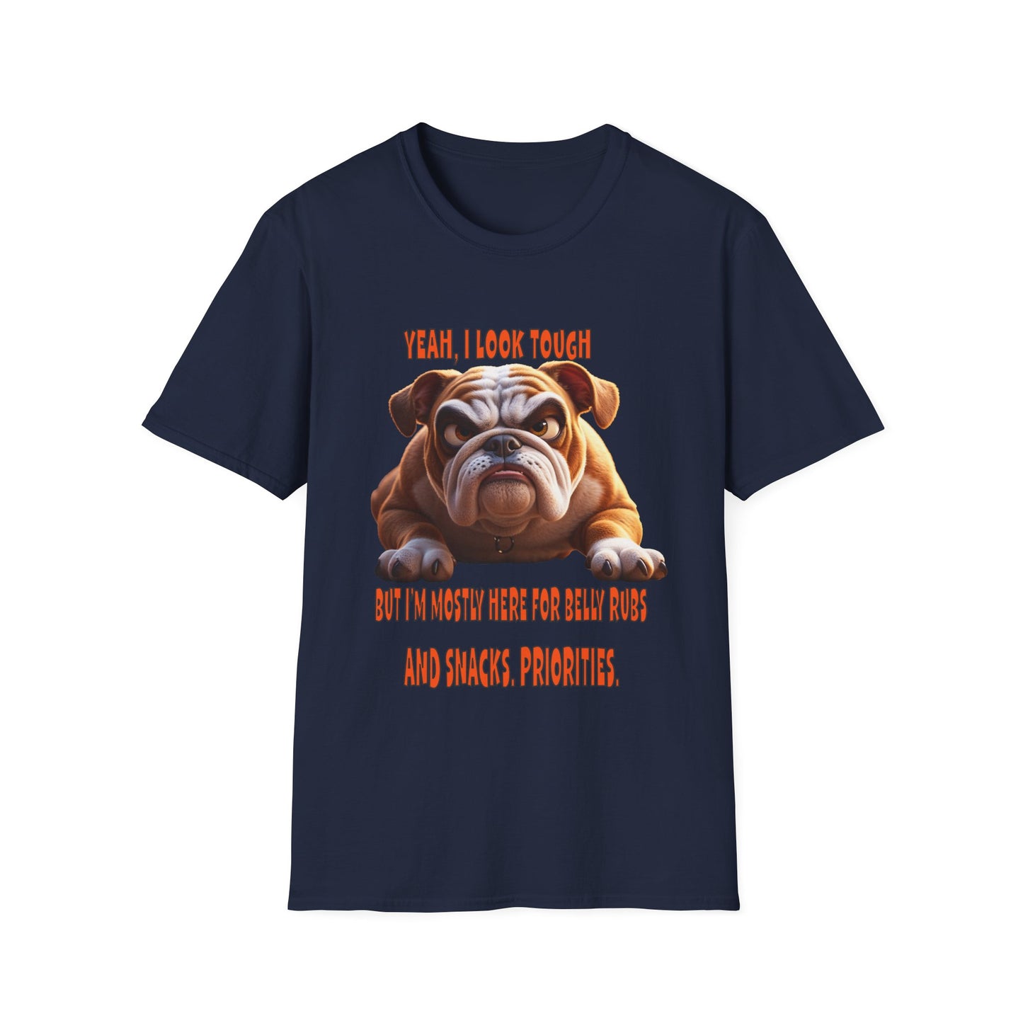 Funny Grumpy Bulldog T-Shirt - Perfect Gift for Dog Lovers - "I look Tough"
