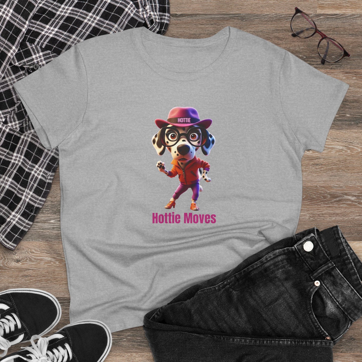 Hottie Cool Dalmatian Dog Tee, Casual Women's Shirt, Gift for Dog and Animal Lovers, Fun Everyday Wear, Cute Summer Top, Animal Lover Tee, Unique Fashion