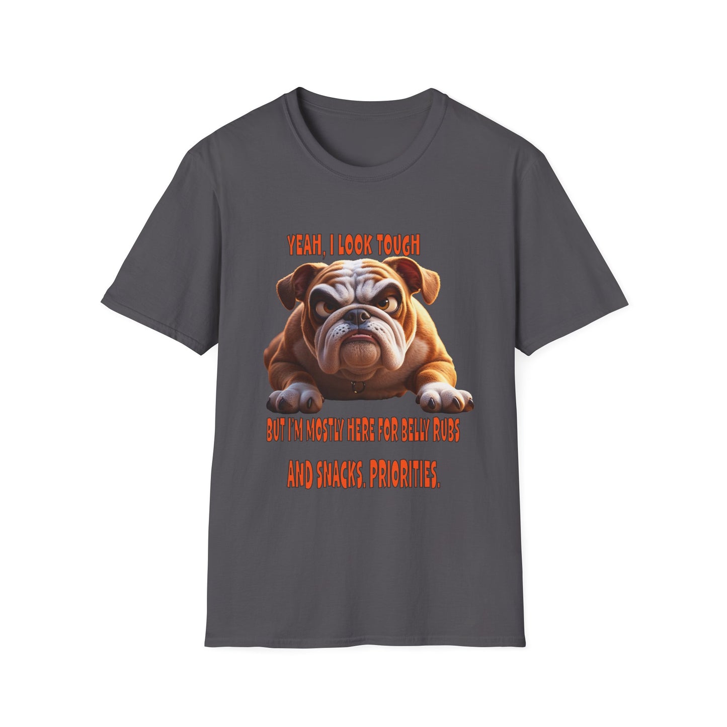 Funny Grumpy Bulldog T-Shirt - Perfect Gift for Dog Lovers - "I look Tough"