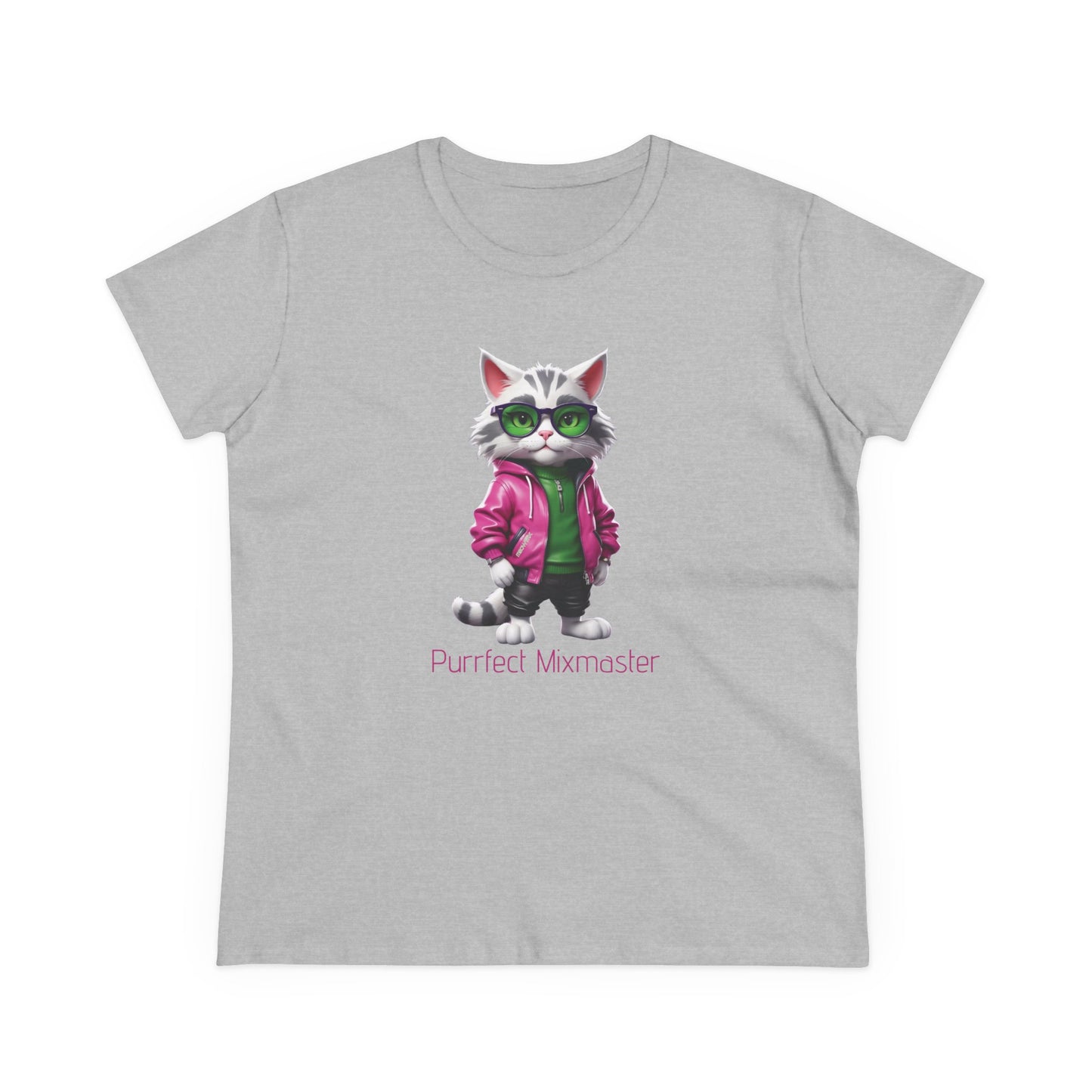 Meowtrix Cool Cat Tee, Casual Women's Shirt, Gift for Cat and Animal Lovers, Fun Everyday Wear, Cute Summer Top, Animal Lover Tee, Unique Fashion