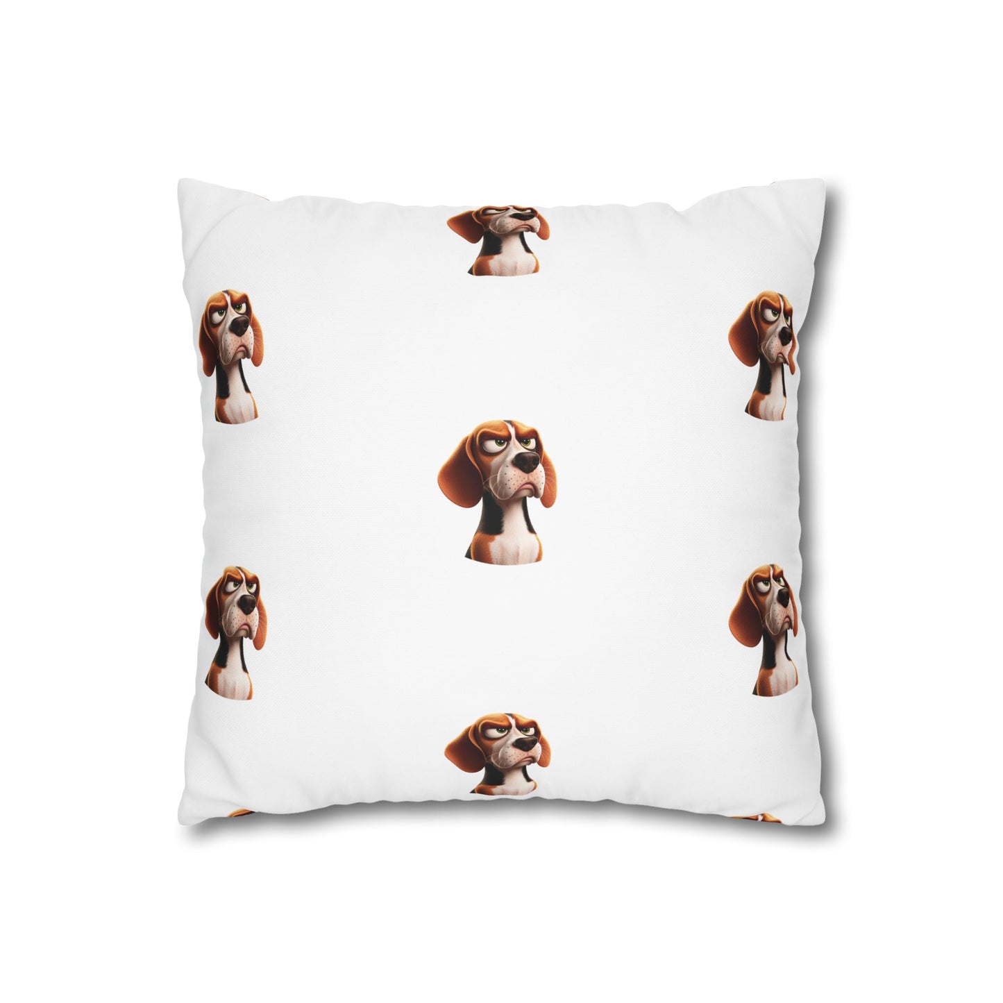 Square Pillowcase Beagles with Tude Design - "Stop Sniffing!"
