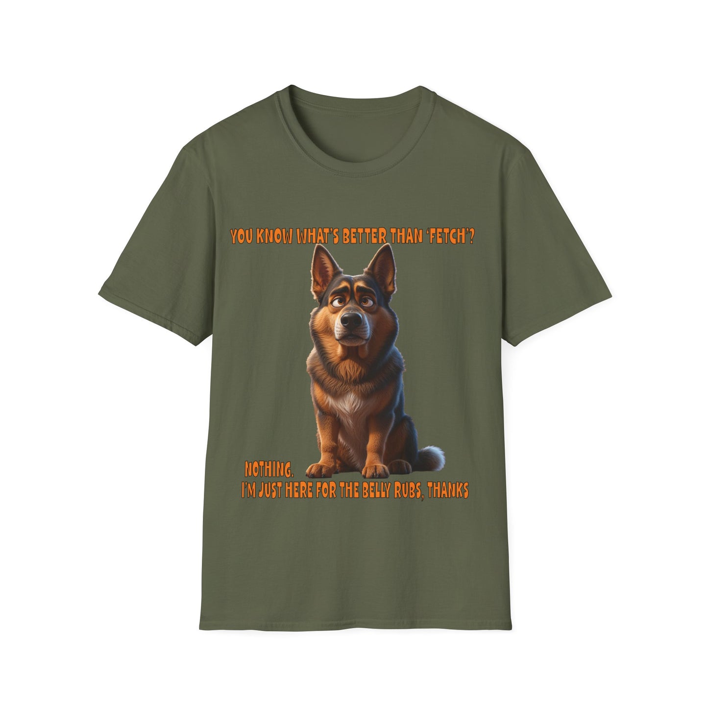 Alsatians/German Shephards with TUDE! Dogs with TUDE! - Belly Rubs! Premium Unisex Crewneck T-shirt