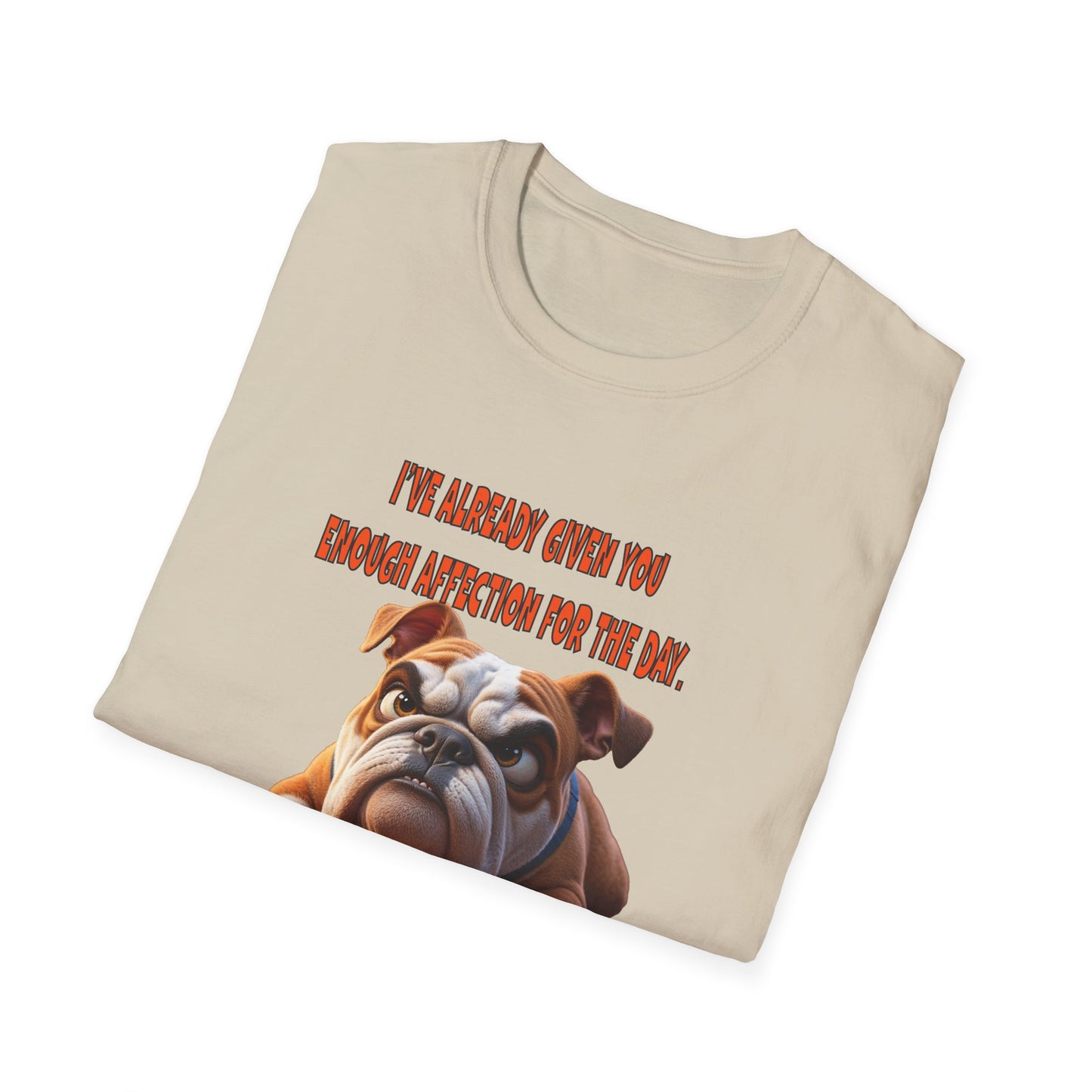 Funny Grumpy Bulldog T-Shirt - Perfect Gift for Dog Lovers - Don't Push It!