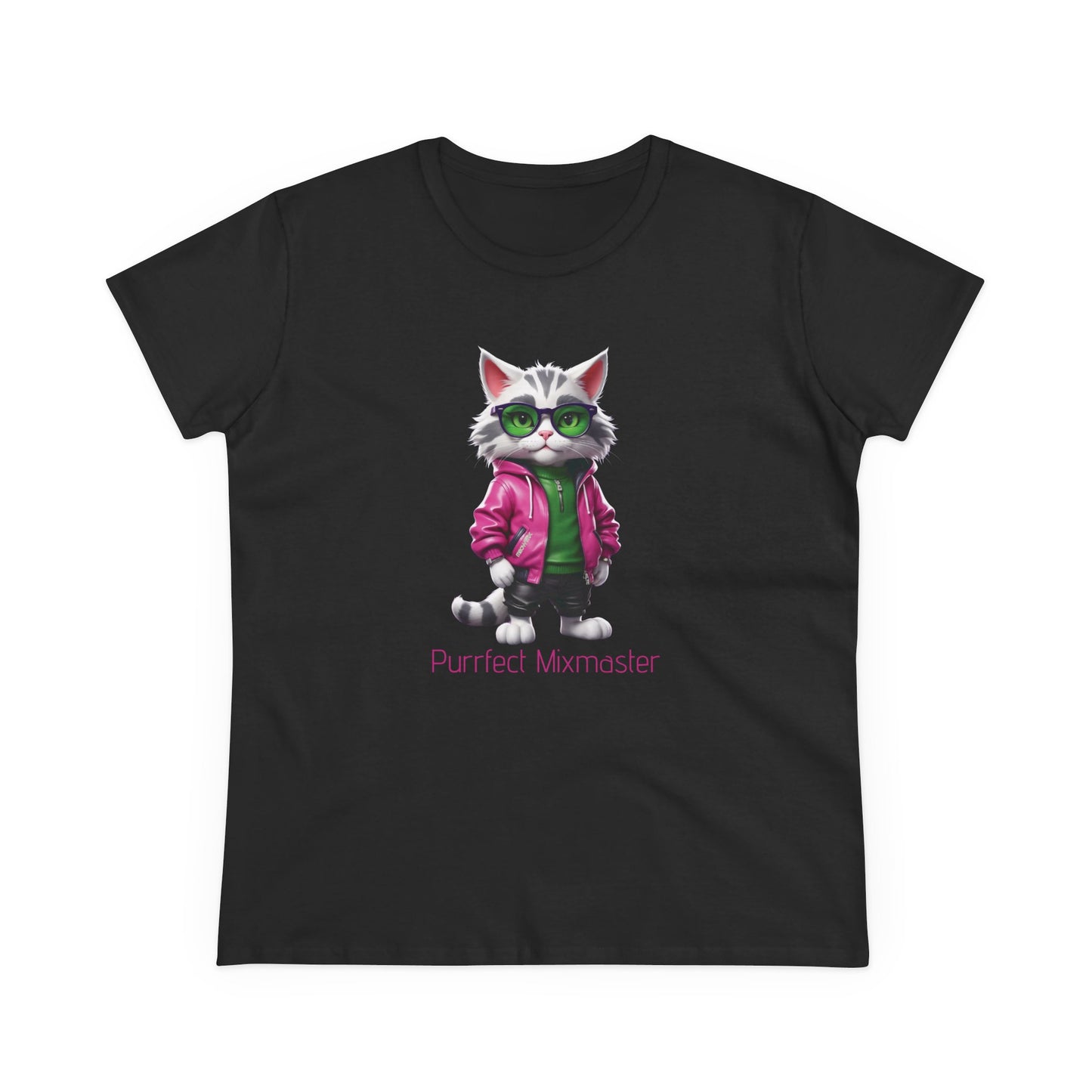 Meowtrix Cool Cat Tee, Casual Women's Shirt, Gift for Cat and Animal Lovers, Fun Everyday Wear, Cute Summer Top, Animal Lover Tee, Unique Fashion