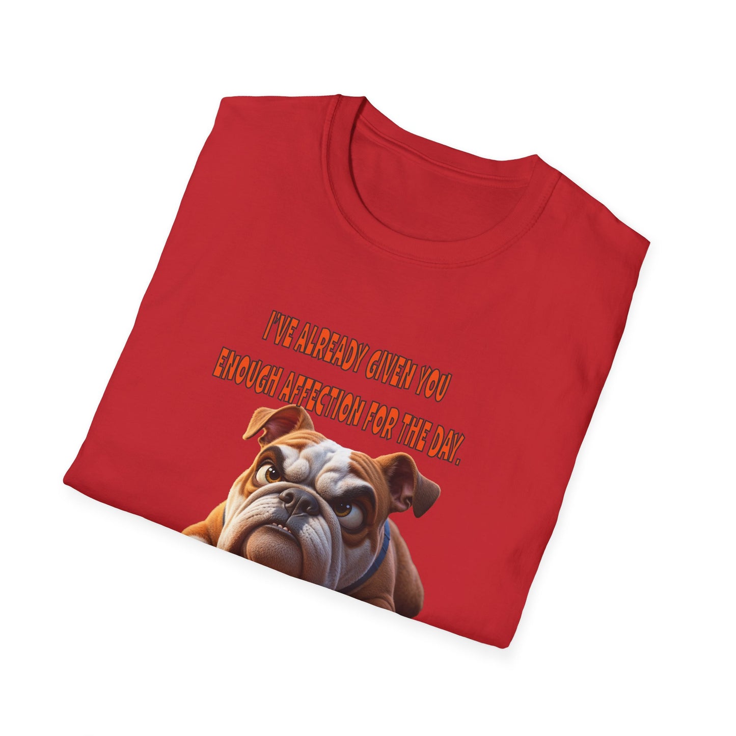 Funny Grumpy Bulldog T-Shirt - Perfect Gift for Dog Lovers - Don't Push It!