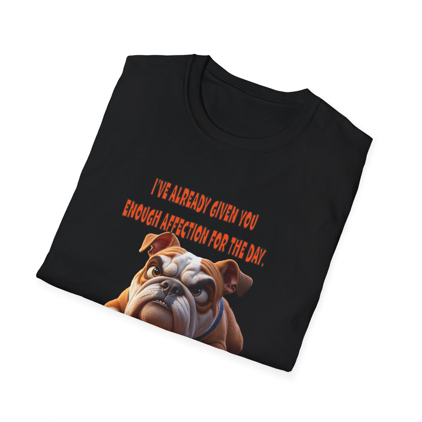 Funny Grumpy Bulldog T-Shirt - Perfect Gift for Dog Lovers - Don't Push It!