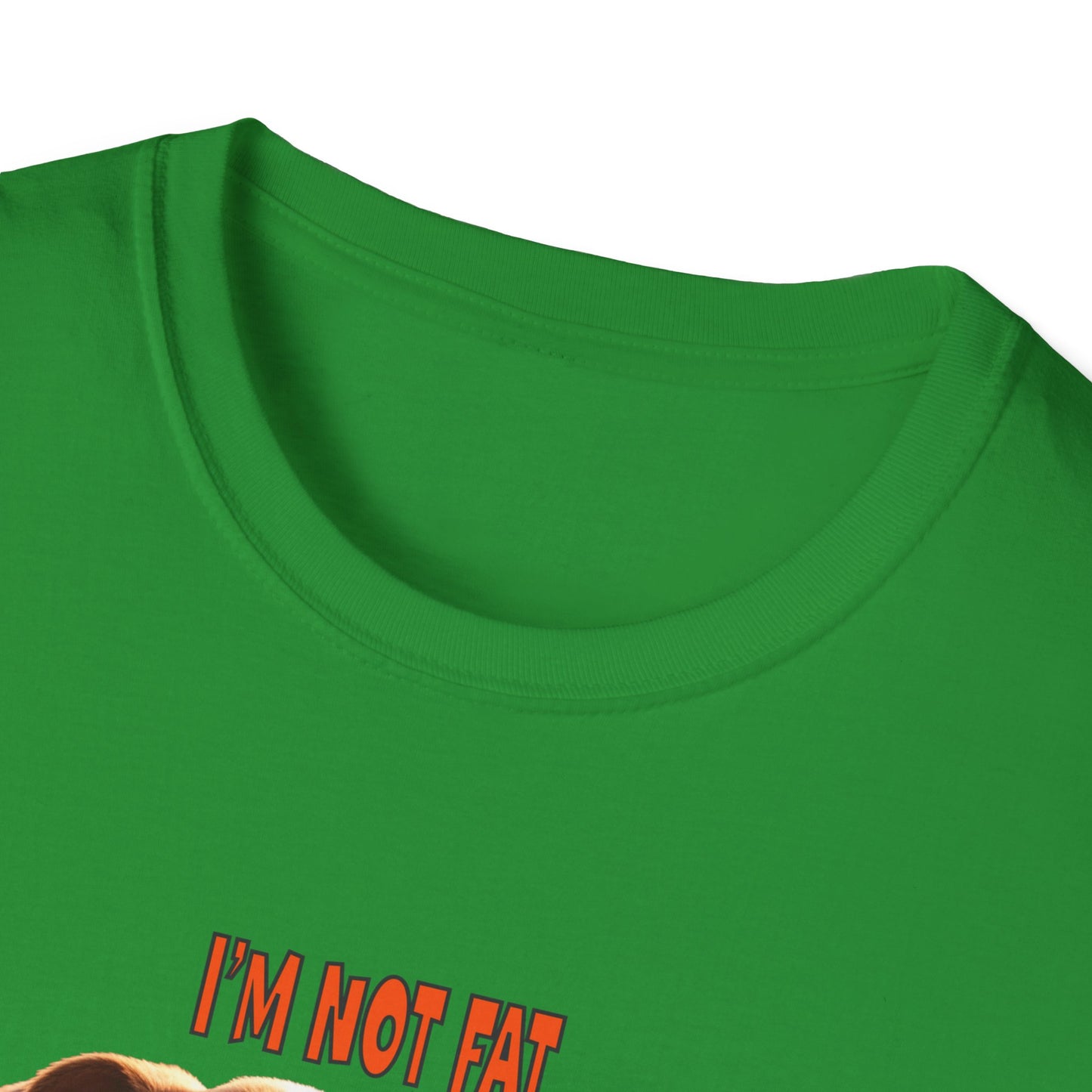 Funny Grumpy Bulldog T-Shirt - Perfect Gift for Dog Lovers - "I'M not fat, I'm fluffily challenged!"
