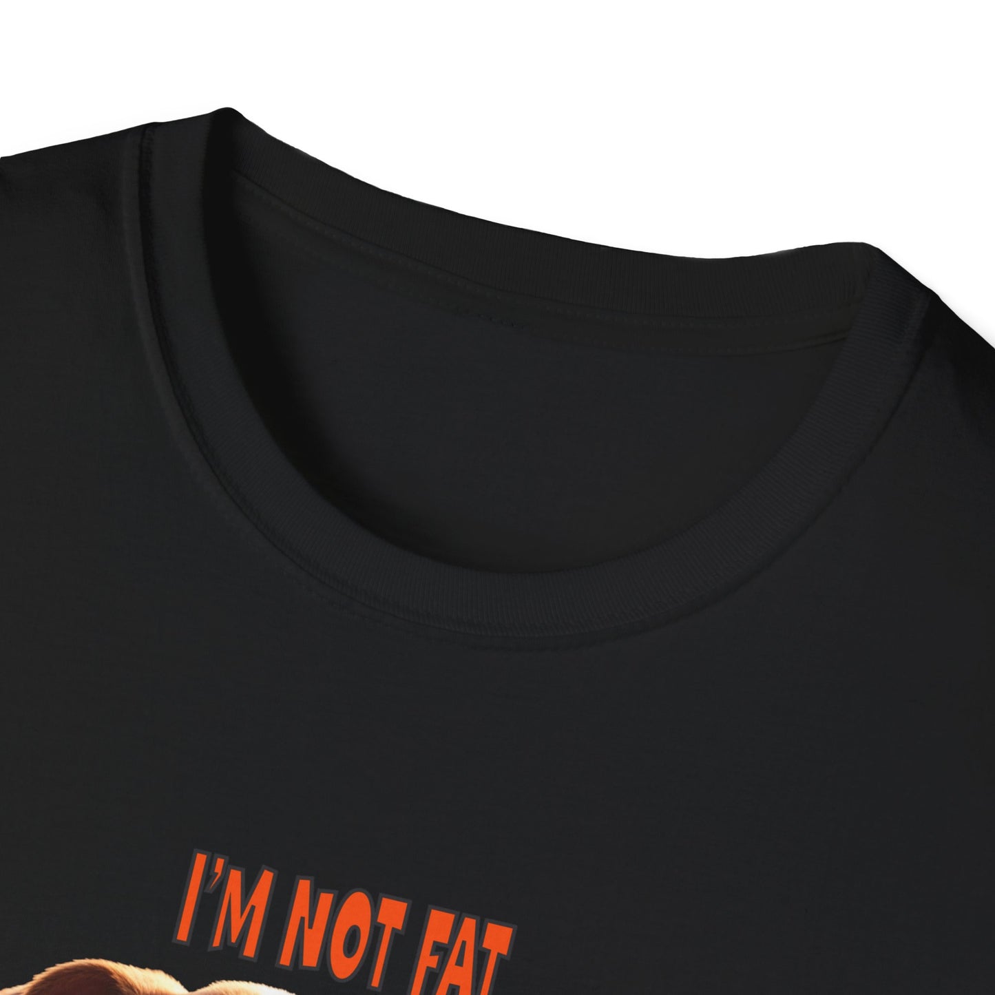 Funny Grumpy Bulldog T-Shirt - Perfect Gift for Dog Lovers - "I'M not fat, I'm fluffily challenged!"