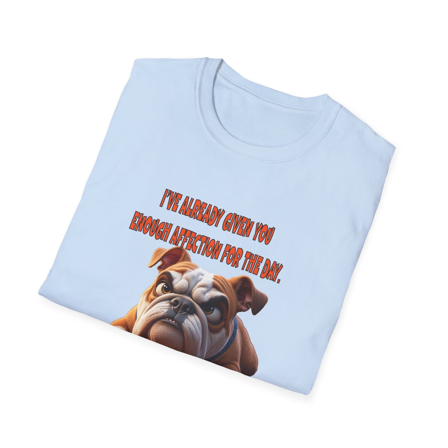Funny Grumpy Bulldog T-Shirt - Perfect Gift for Dog Lovers - Don't Push It!