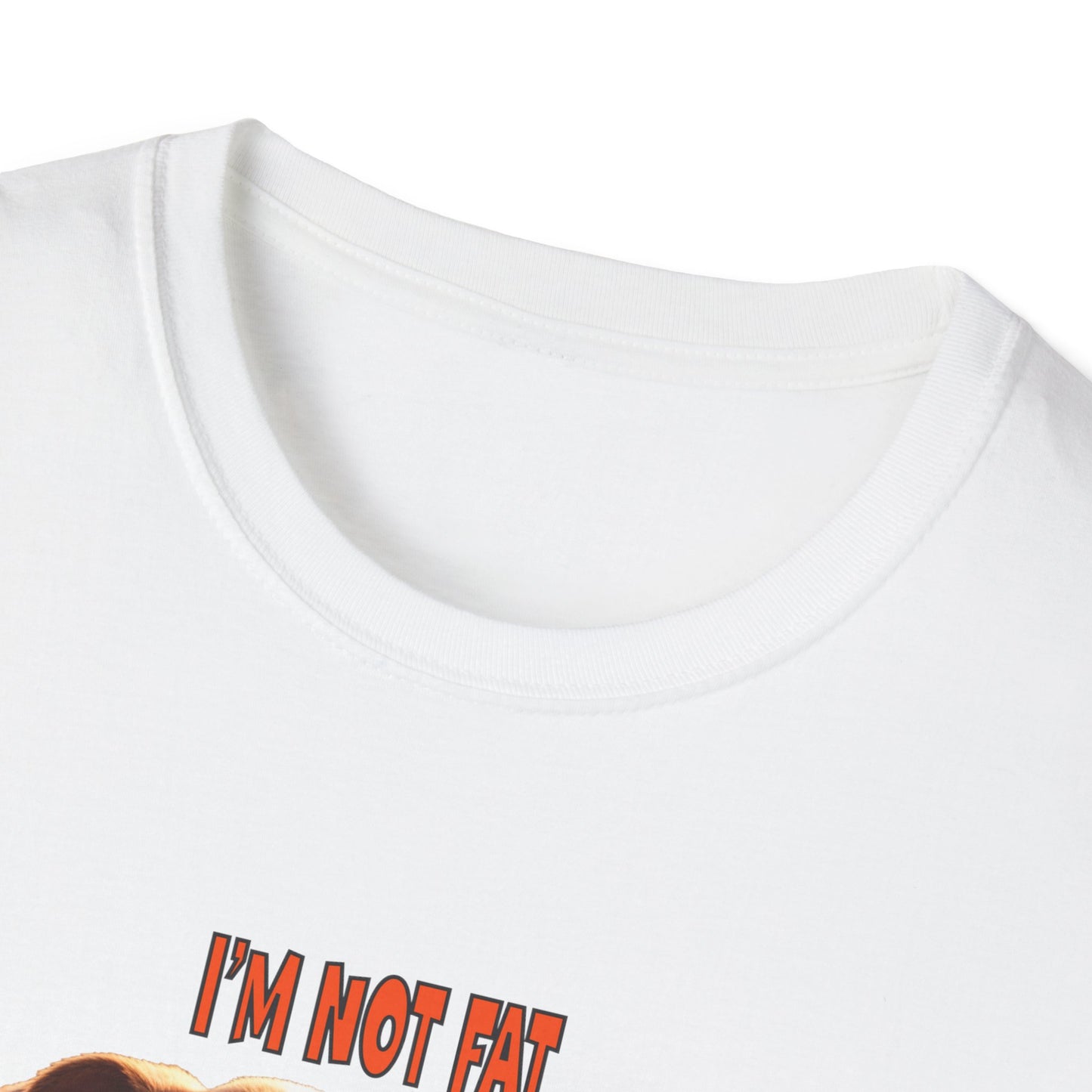 Funny Grumpy Bulldog T-Shirt - Perfect Gift for Dog Lovers - "I'M not fat, I'm fluffily challenged!"