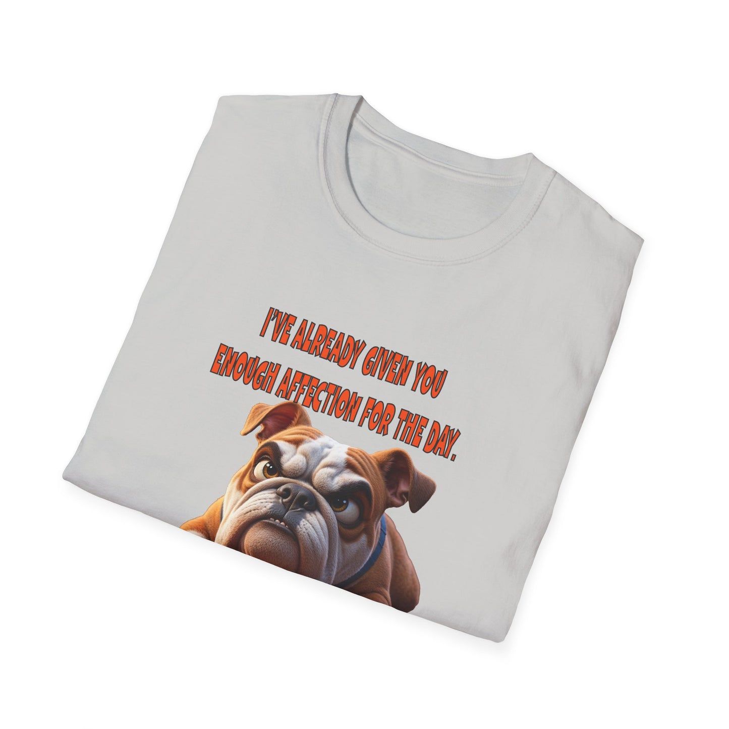 Funny Grumpy Bulldog T-Shirt - Perfect Gift for Dog Lovers - Don't Push It!