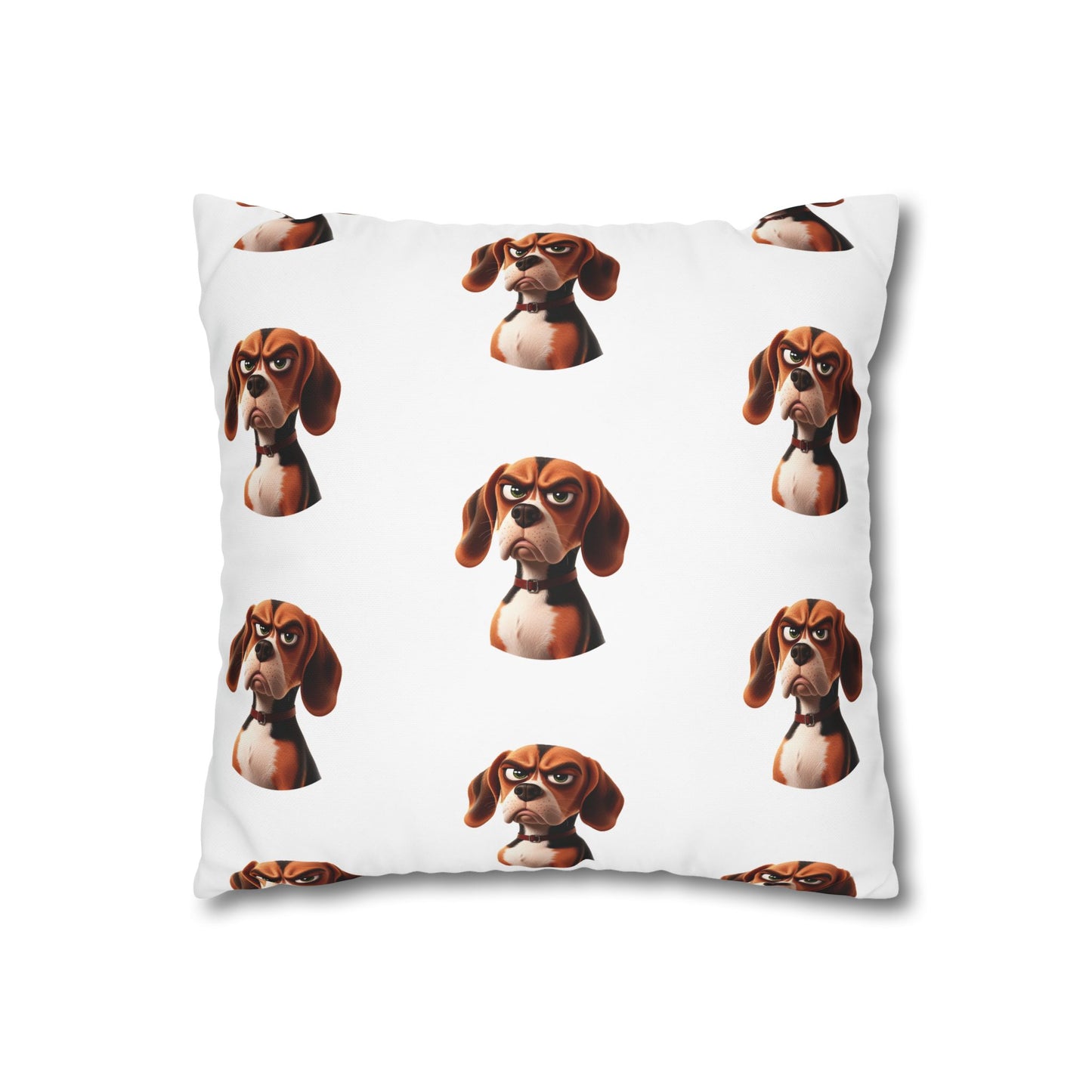 Square Pillowcase Beagles with Tude Design - "I don't talk too much"