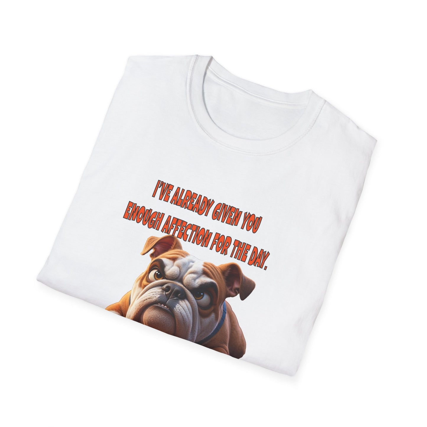 Funny Grumpy Bulldog T-Shirt - Perfect Gift for Dog Lovers - Don't Push It!