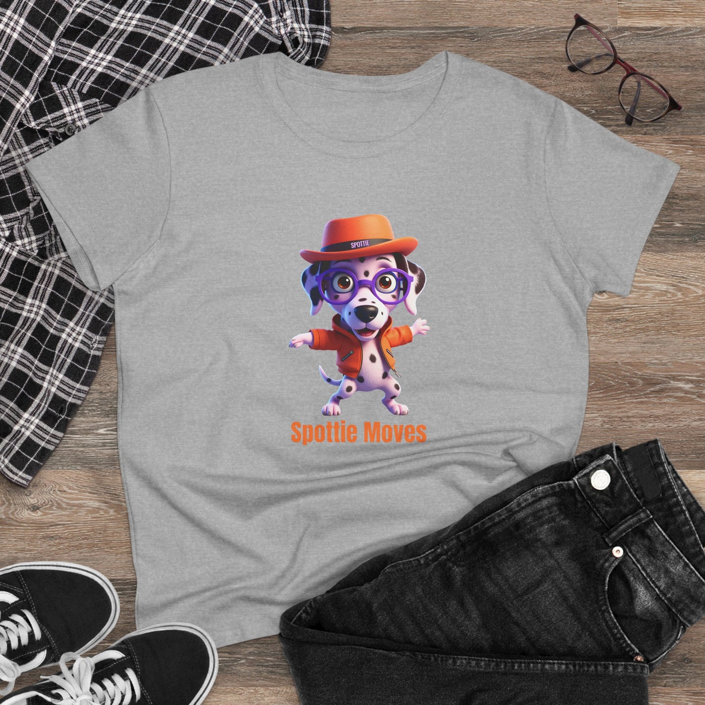 Spottie Cool Dalmatian Dog Tee, Casual Women's Shirt, Gift for Dog and Animal Lovers, Fun Everyday Wear, Cute Summer Top, Animal Lover Tee, Unique Fashion