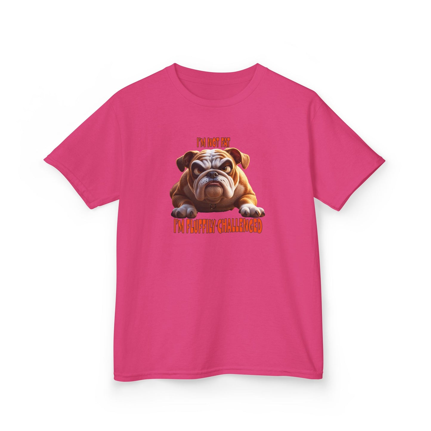 I'm not fat I'm Fluffily challenged! Bulldog Kids Funny Tee