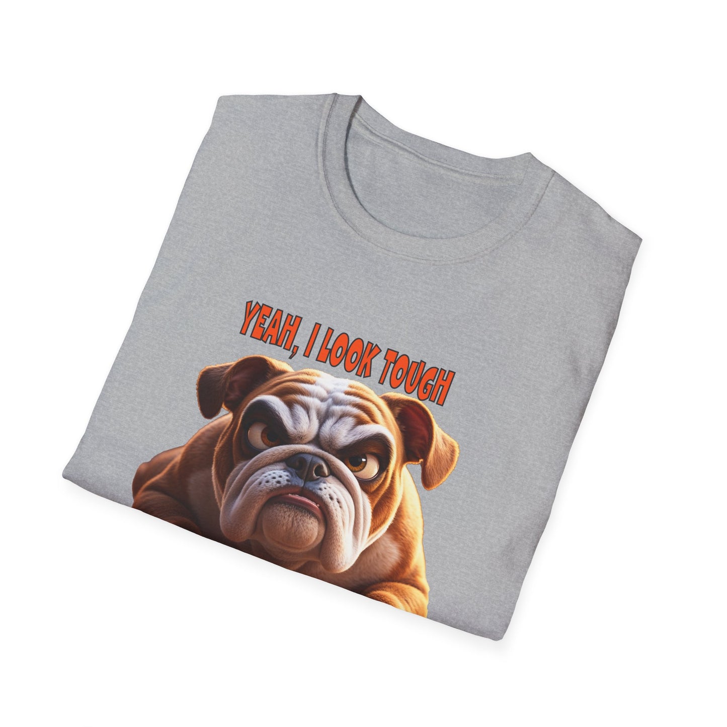 Funny Grumpy Bulldog T-Shirt - Perfect Gift for Dog Lovers - "I look Tough"