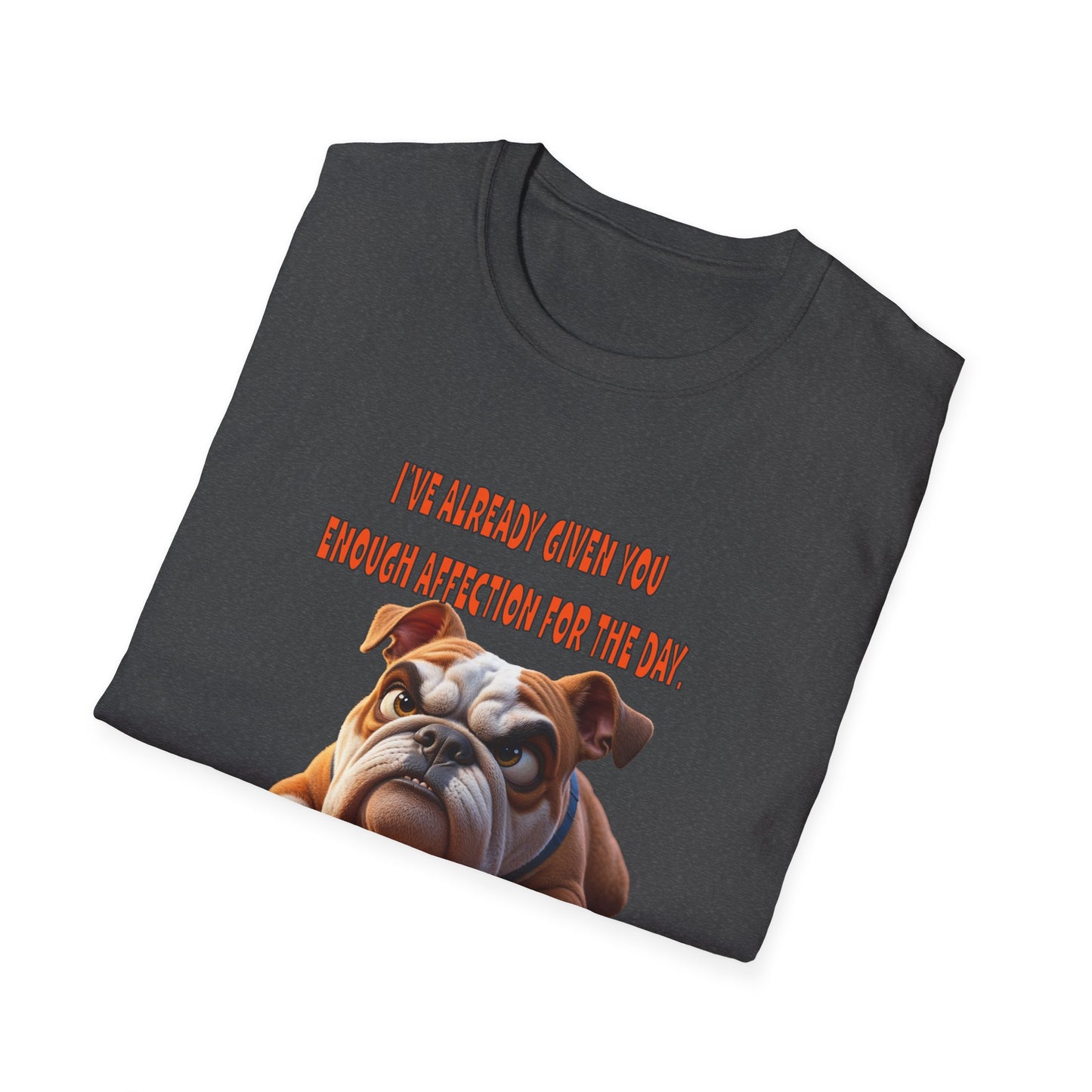 Funny Grumpy Bulldog T-Shirt - Perfect Gift for Dog Lovers - Don't Push It!