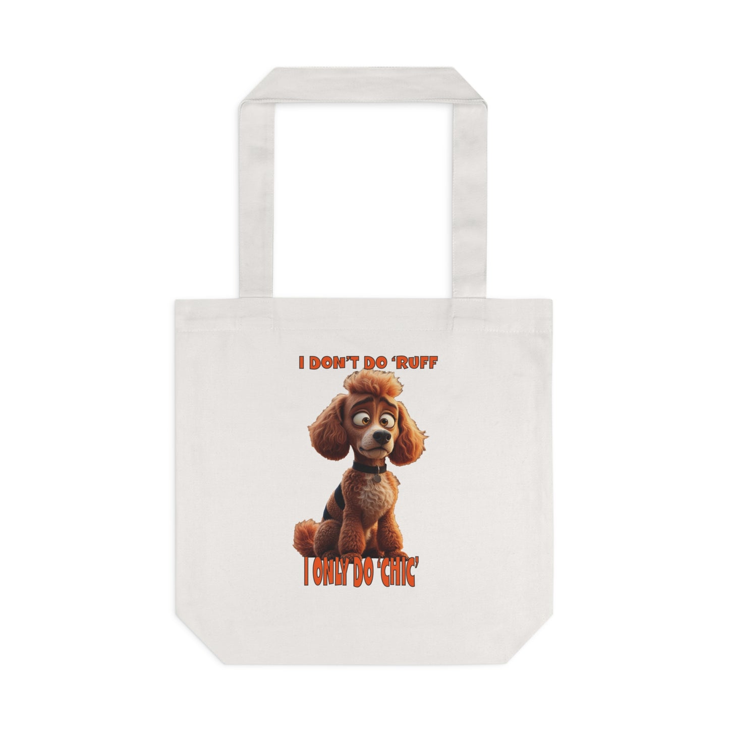 Poodle Tote Bag - Funny Cotton Tote Bag for Poodle Lovers