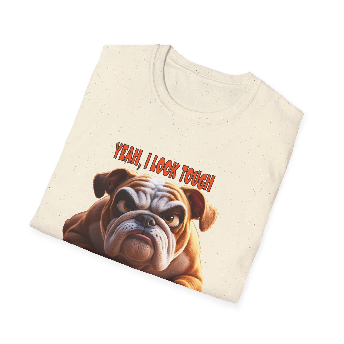 Funny Grumpy Bulldog T-Shirt - Perfect Gift for Dog Lovers - "I look Tough"