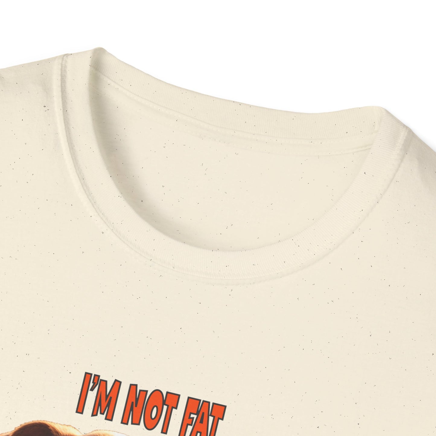 Funny Grumpy Bulldog T-Shirt - Perfect Gift for Dog Lovers - "I'M not fat, I'm fluffily challenged!"