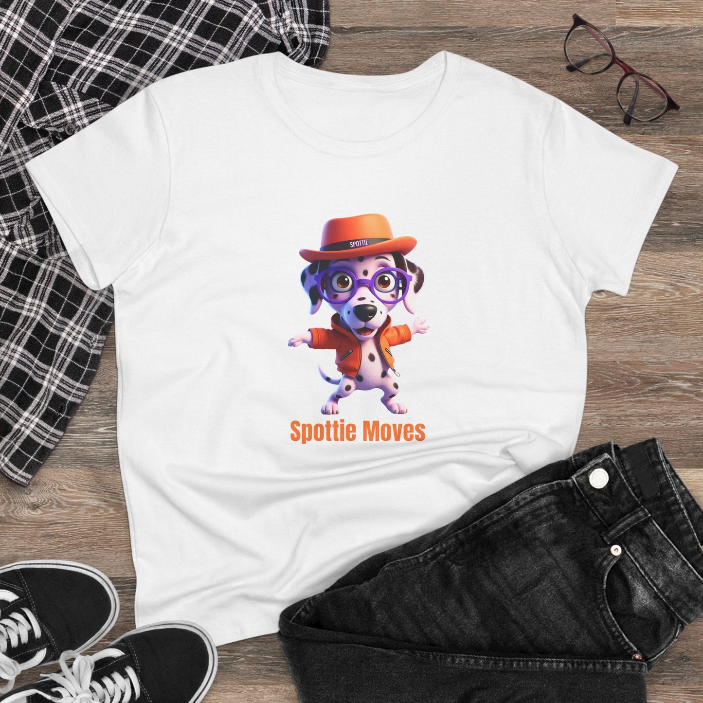Spottie Cool Dalmatian Dog Tee, Casual Women's Shirt, Gift for Dog and Animal Lovers, Fun Everyday Wear, Cute Summer Top, Animal Lover Tee, Unique Fashion