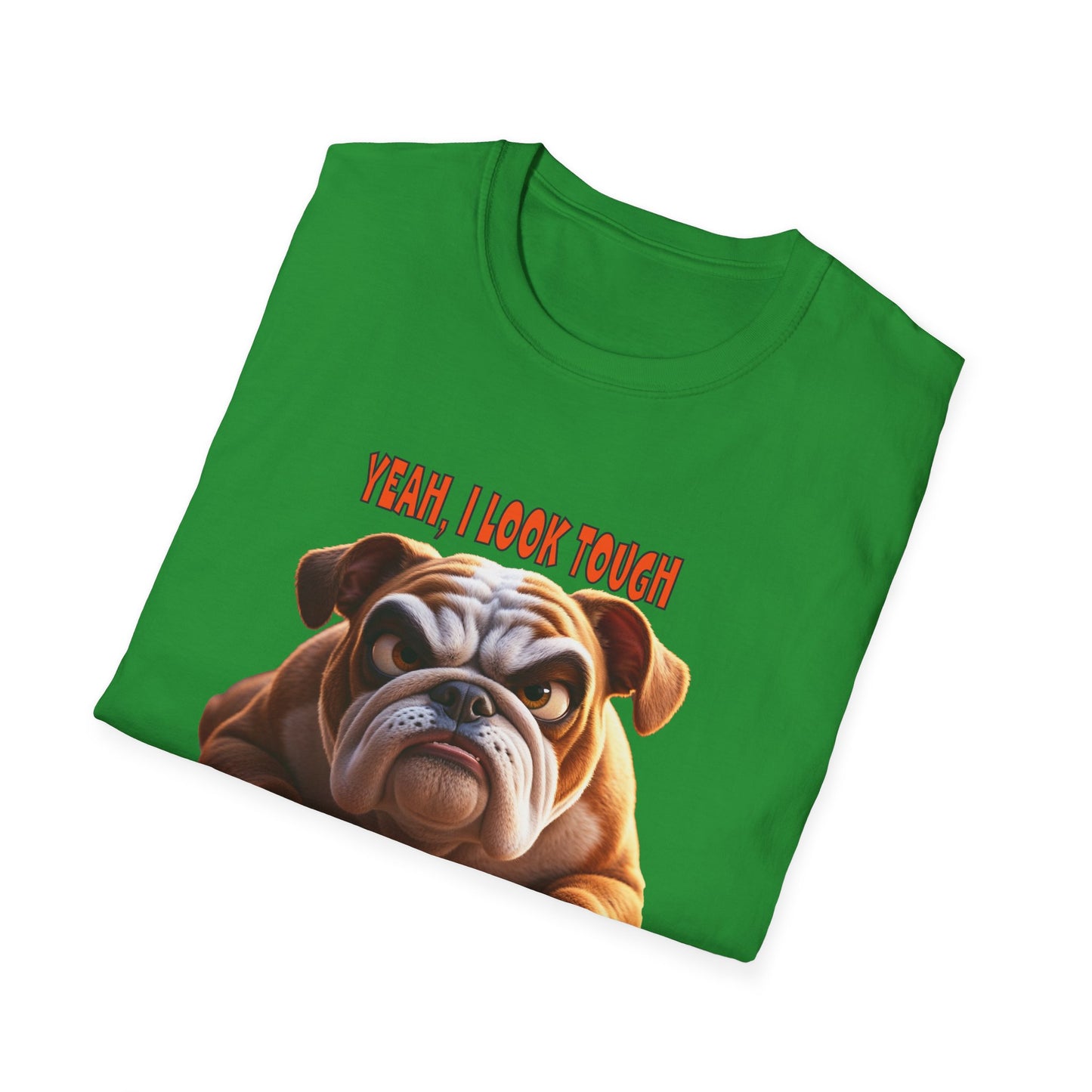 Funny Grumpy Bulldog T-Shirt - Perfect Gift for Dog Lovers - "I look Tough"