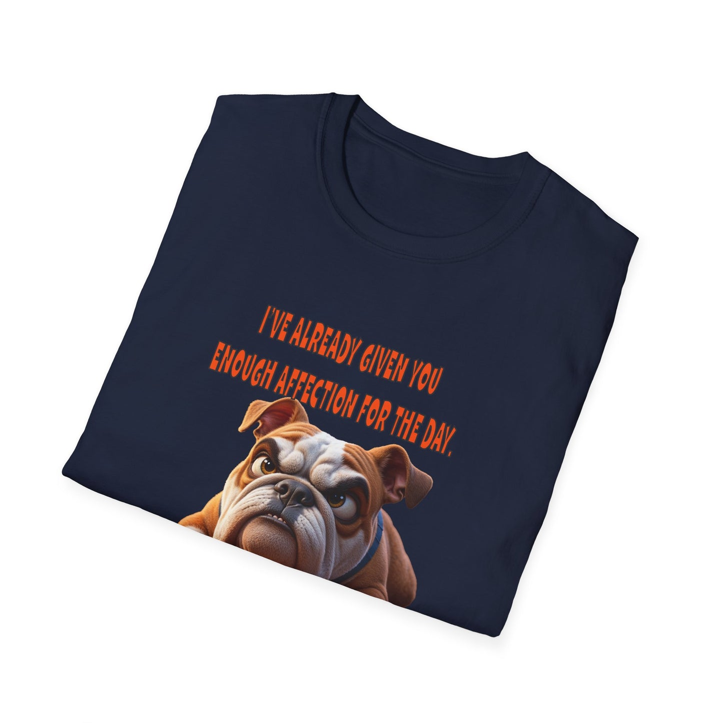 Funny Grumpy Bulldog T-Shirt - Perfect Gift for Dog Lovers - Don't Push It!