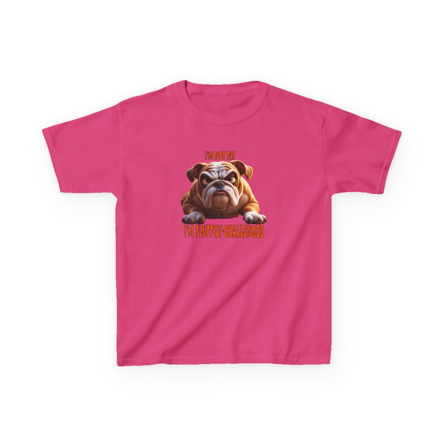 I'm not fat I'm Fluffily challenged! Bulldog Kids Funny Tee