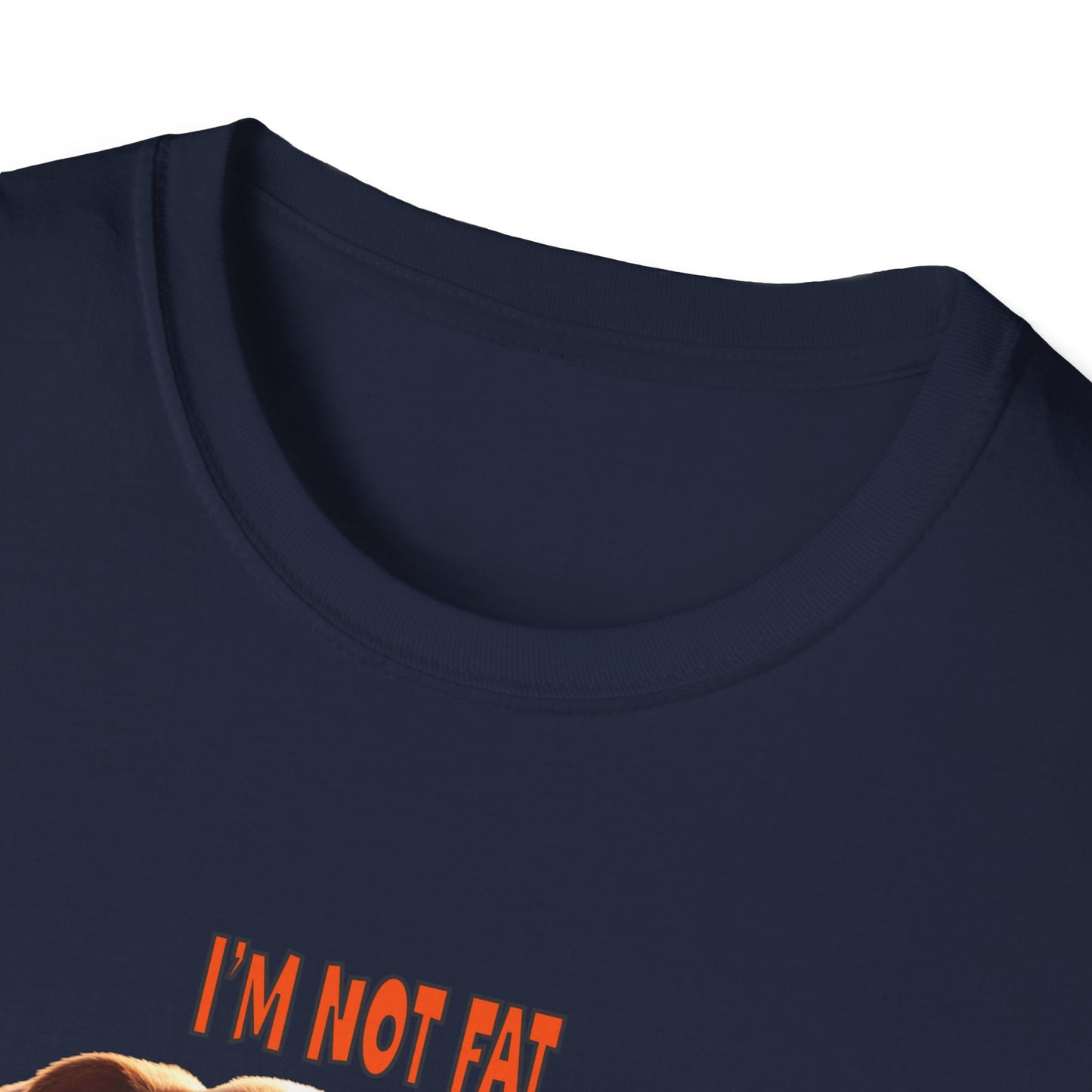 Funny Grumpy Bulldog T-Shirt - Perfect Gift for Dog Lovers - "I'M not fat, I'm fluffily challenged!"