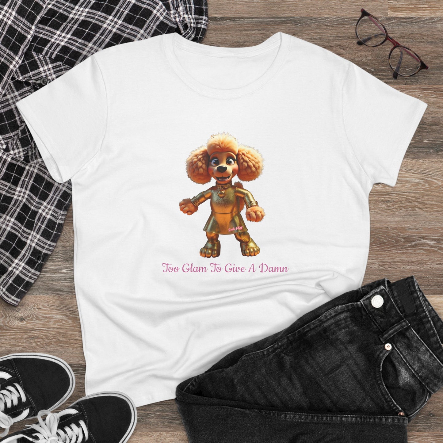 Sasha Fluff Cute Dog Tee, Casual Women's Shirt, Gift for Dog and Animal Lovers, Fun Everyday Wear, Cute Summer Top, Animal Lover Tee, Unique Fashion