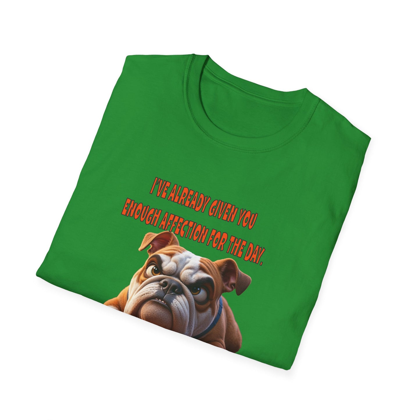 Funny Grumpy Bulldog T-Shirt - Perfect Gift for Dog Lovers - Don't Push It!