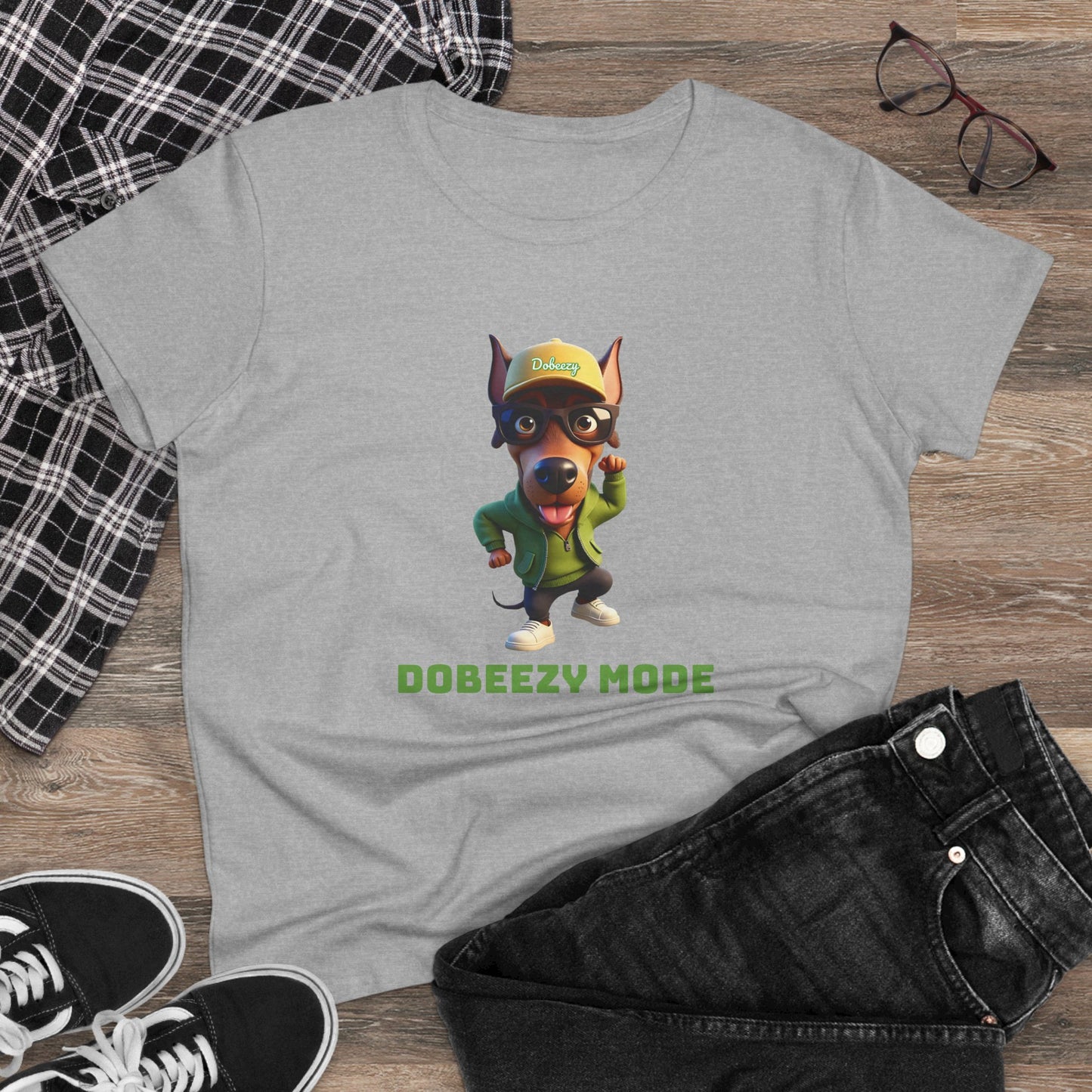 DOBEEZY Tee, Casual Women's Shirt, Gift for Doberman and Dog Lovers, Fun Everyday Wear, Cute Summer Top, Animal Lover Tee, Unique Fashion