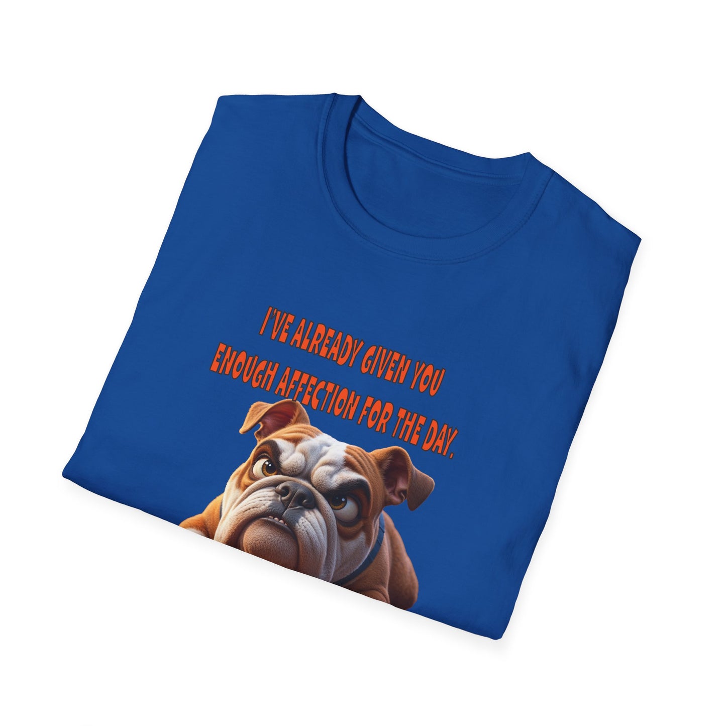 Funny Grumpy Bulldog T-Shirt - Perfect Gift for Dog Lovers - Don't Push It!
