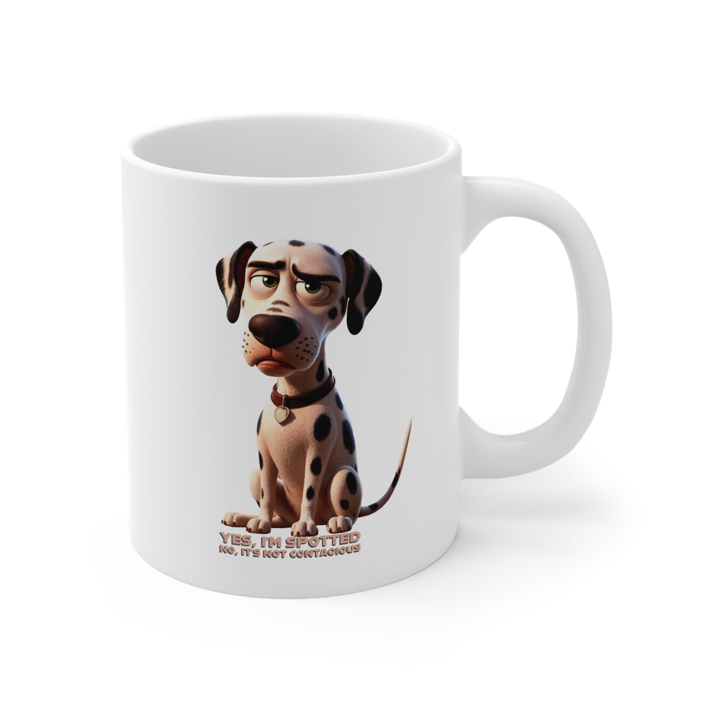 Mug Dalmatian Yes i'm Spotted In White Ceramic 11oz