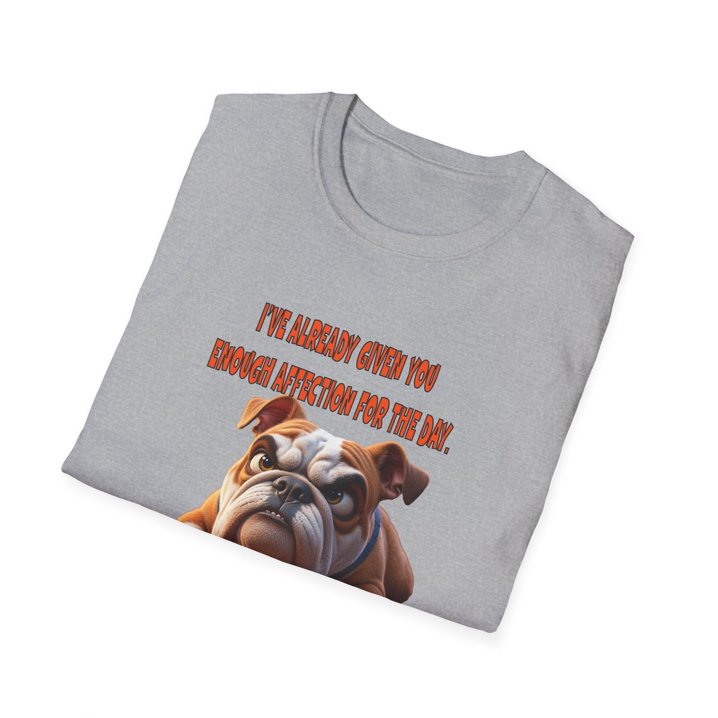 Funny Grumpy Bulldog T-Shirt - Perfect Gift for Dog Lovers - Don't Push It!